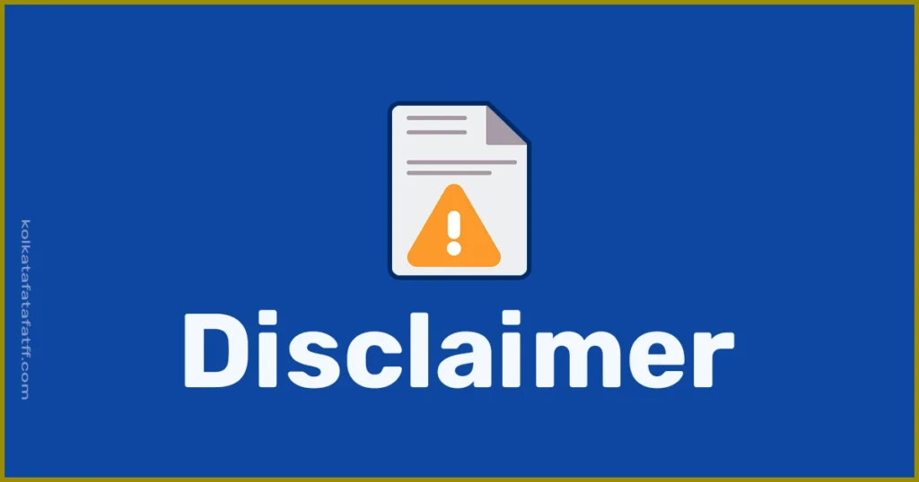 kolkata fatafat disclaimer